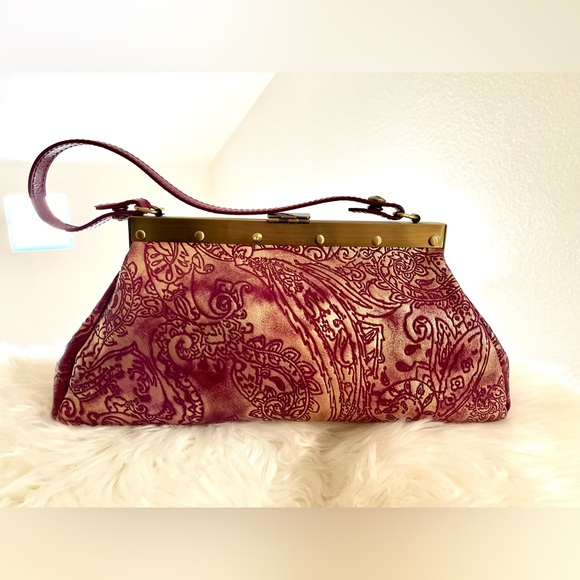 Purple Pink Tooled Leather Patricia Nash Bag - Picture 4 of 8